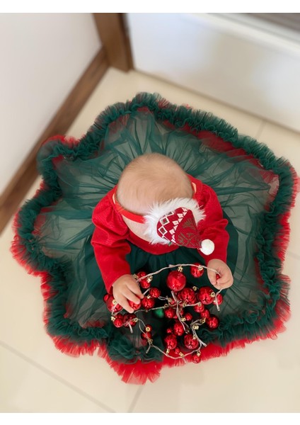 Hürrem Kız Bebek Elbise Kız Çocuk Elbise Doğum Günü Parti Düğün Tütü Tüllü Uzun Kollu Astarlı Elbise