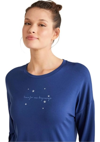 Yumuşak Dokulu Uzun Kol Kadın Pijama Takım 2628 modelleri