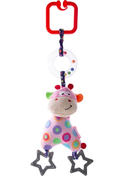 Babyjem Yumuşak Silikon Diş Kaşıyıcılı Çıngıraklı Puset Oyuncağı - Inek fiyatları