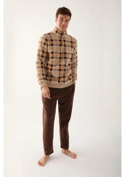Uzun Kol Polar Erkek Pijama Takım 2754 modelleri