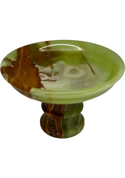 El Yapımı Dekoratif Oniks Doğal Taş Ayaklı Çanak | Şık Dekor & Özel Hediye