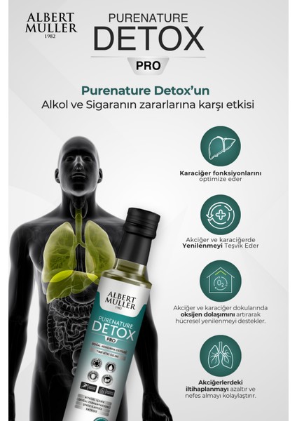 Sigara ve Alkol Etkilerini Temizlemek İçin Geliştirilmiş, Enerji Arttırıcı, Vücut Detoxu