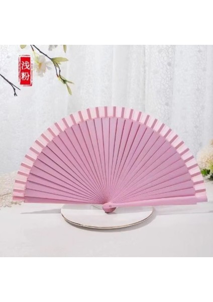 Pembe Şık Desenli Yelpaze