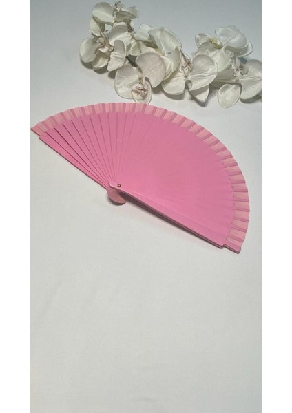 Pembe Şık Desenli Yelpaze