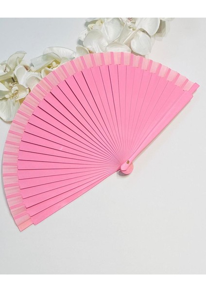 Pembe Şık Desenli Yelpaze