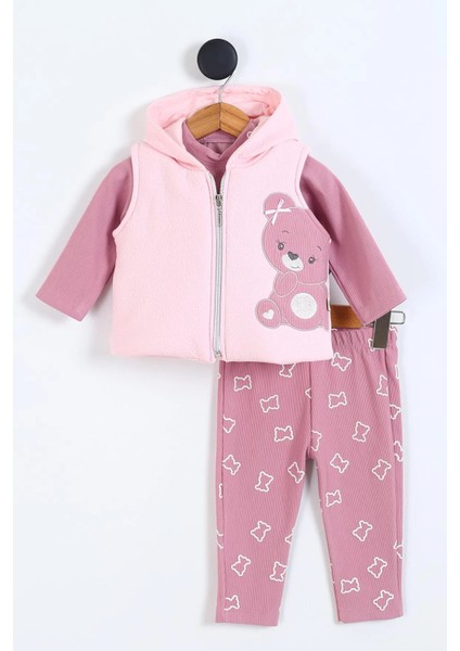 Kız Bebek 3'lü Takım - Pembe