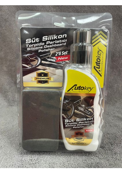 Autokey Süt Silikon Torpido Parlatıcı + Sünger (180 Ml)