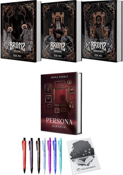 Bronz 3lü Set (Ciltli) ve Persona Karanlık (Ciltli) Asena Nişikli