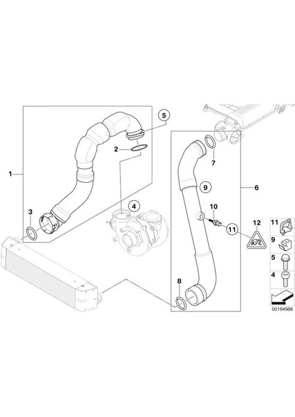 Bmw Turbo Hortumu M57N / E53 11617800627