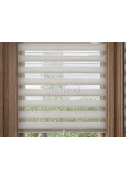 Beyaz Bambu Zebra Perde