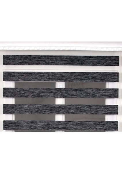 Antrasit Bambu Zebra Perde