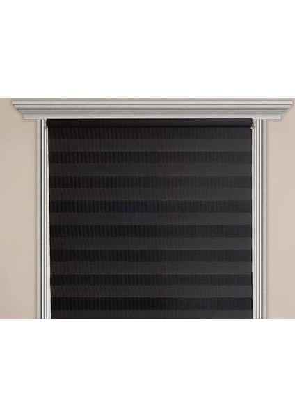 Siyah Bambu Zebra Perde