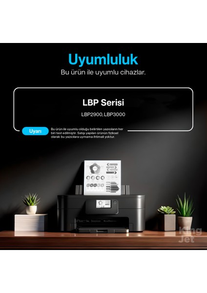 Kingjet® CRG-703 2'li Paket - Canon Uyumlu Çipli Muadil Toner fiyatları