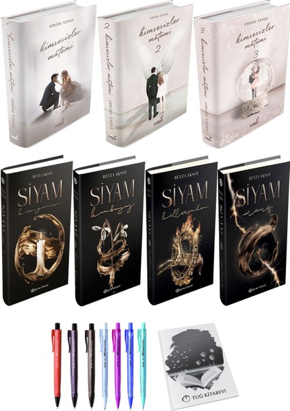 Siyam 4lü Set (Ciltli) ve Kimsesizler Matemi 3lü Set (Ciltli) Emine Tavuz