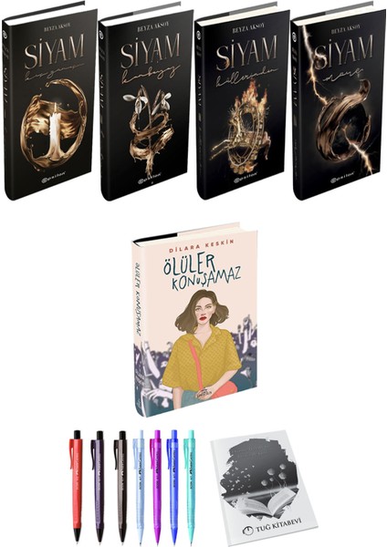 Siyam 4lü Set (Ciltli) ve Ölüler Konuşamaz (Ciltli) Dilara Keskin