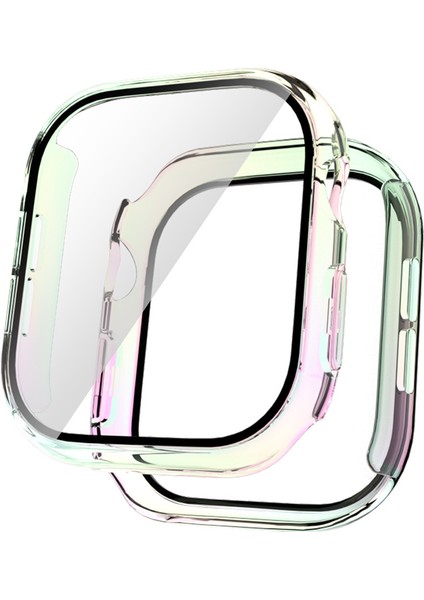 Apple Watch 10 46mm Sert PC Kasa Electroplatink Çerçeveli Ekran Koruyucu Zore Watch Gard 36