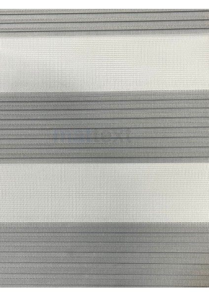 Gri Dar Plise Zebra Perde