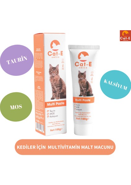 Multivitamin Paste Kediler Için Multivitamin Malt Macunu