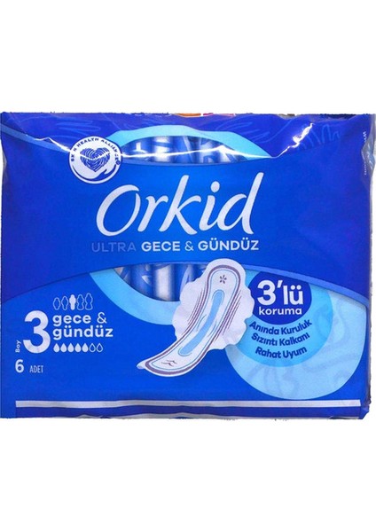 Ultra Hijyenik Ped Gece & Gündüz Tekli Paket 6'lı*3 Paket