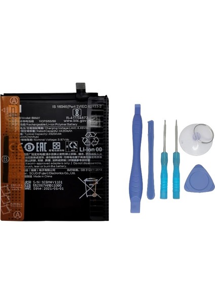 Xiaomi POCO F3 - BM4Y - Batarya Pil Sıfır Orijinal + TAMİR SETİ