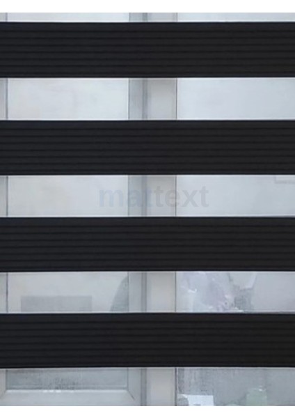 Siyah Geniş Plise Zebra Perde fiyatları