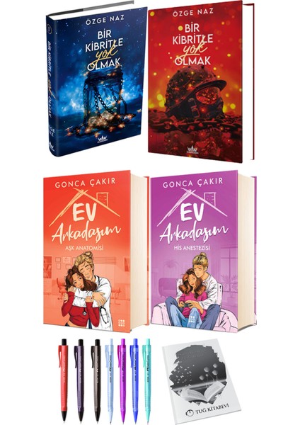 Ev Arkadaşım Aşk Anatomisi His Anestezisi (Ciltli) ve Bir Kibritle Yok Olmak 2li Set (Ciltli) Özge Naz