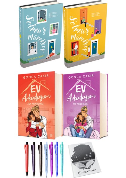 Ev Arkadaşım Aşk Anatomisi His Anestezisi (Ciltli) ve Solmuş Mürekkep 2li Set (Ciltli) Meryem Nart