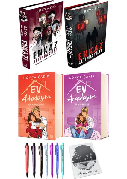 Ev Arkadaşım Aşk Anatomisi His Anestezisi (Ciltli) ve Enkaz Altındakiler 2li Set (Ciltli) Beyza Alkoç