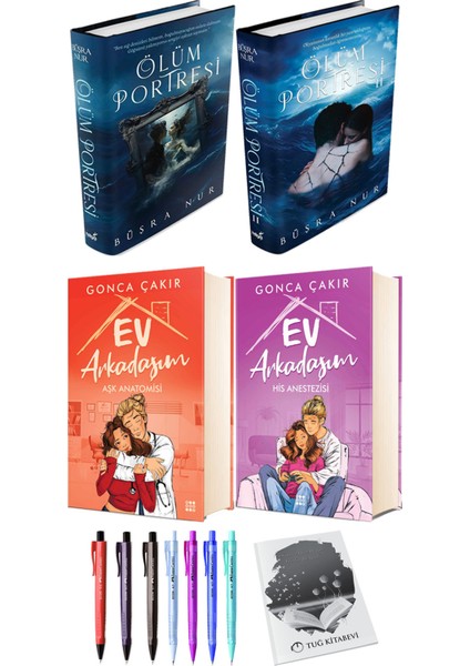 Ev Arkadaşım Aşk Anatomisi His Anestezisi (Ciltli) ve Ölüm Portresi 2li Set (Ciltli) Büşra Nur