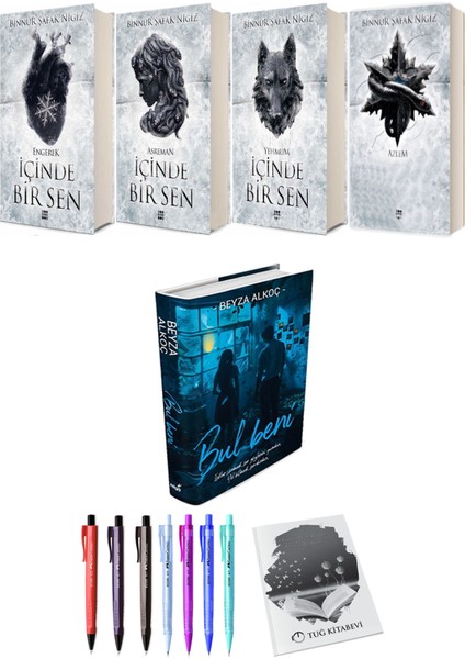 Içinde Bir Sen 4lü Set (Ciltli) ve Bul Beni (Ciltli) Beyza Alkoç