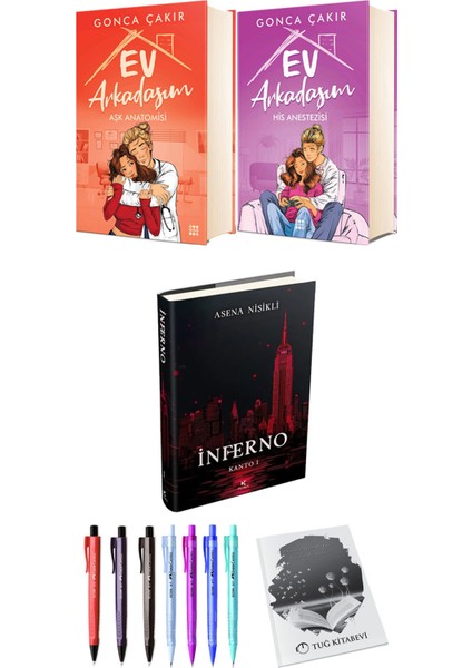 Ev Arkadaşım Aşk Anatomisi His Anestezisi (Ciltli) ve Inferno Kanto 1 (Ciltli) Asena Nişikli