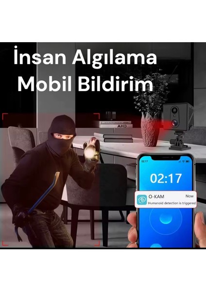 4g Sim Kartlı Mikro Şarjlı Kamera Pır Sensör Sayesinde Uzun Çalışma Süreleri