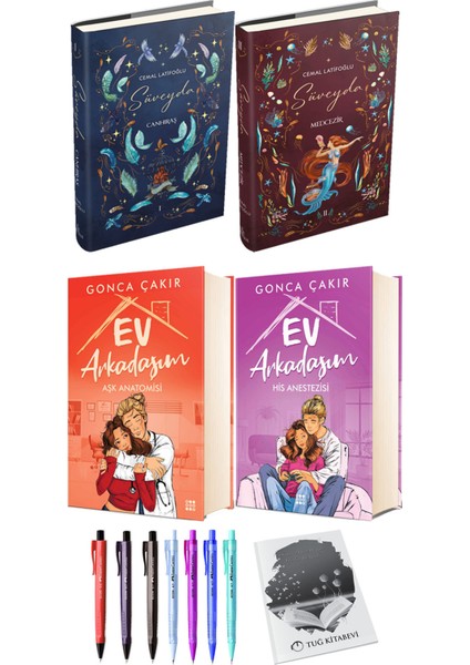 Ev Arkadaşım Aşk Anatomisi His Anestezisi (Ciltli) ve Süveyda 1 Canhıraş Süveyda 2 Medcezir (Ciltli)
