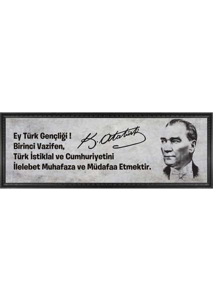 Statik Tutunma Özellikli Tablo - Poster Atatürk (Model- 13) 35 cm x 100 cm 13