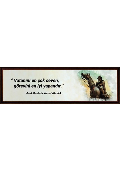 Statik Tutunma Özellikli Tablo - Poster Atatürk (Model- 19) 30 cm x 100 cm 13