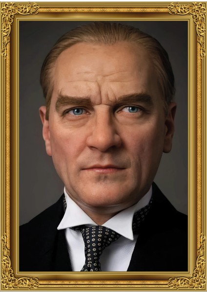 Statik Tutunma Özellikli Tablo - Poster Atatürk (Model- 4) 50 cm x 70 cm 13