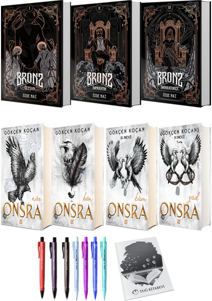 Onsra Nar Hun Kam Yad 4lü Set (Ciltli) ve Bronz 3lü Set (Ciltli) Özge Naz