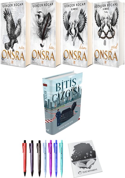 Onsra Nar Hun Kam Yad 4lü Set (Ciltli) ve Bitiş Çizgisi (Ciltli) Sena Nur Işık