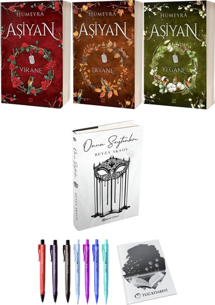 Aşiyan Virane Divane Yegane 3lü Set (Ciltli) ve Onun Şeytanları (Ciltli) Beyza Aksoy