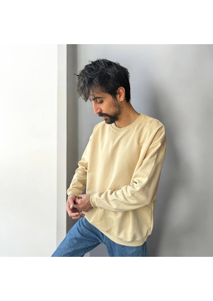 Bisiklet Yaka Oversize Sweat