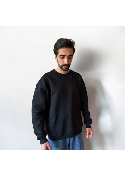 Bisiklet Yaka Oversize Sweat