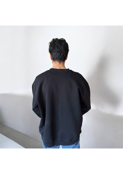 Bisiklet Yaka Oversize Sweat