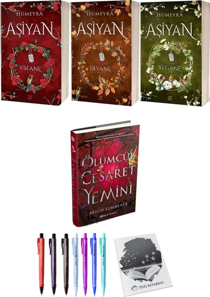 Aşiyan Virane Divane Yegane 3lü Set (Ciltli) ve Ölümcül Cesaret Yemini (Ciltli) Bridig Kemmerer