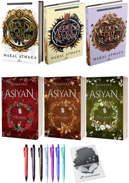Aşiyan Virane Divane Yegane 3lü Set (Ciltli) ve Medusanın Ölü Kumları 3lü Set (Ciltli) Maral Atmaca