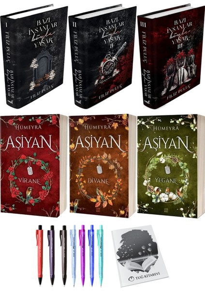 Aşiyan Virane Divane Yegane 3lü Set (Ciltli) ve Bazı Insanlar Böyle Yaşar 3lü Set (Ciltli)