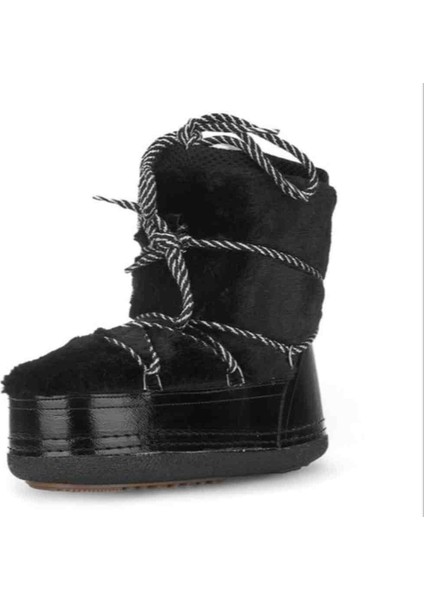 Kadın Kar Botu Günlük Rahat Kürklü Bağcıklı Kalın Taban Bot fiyatları