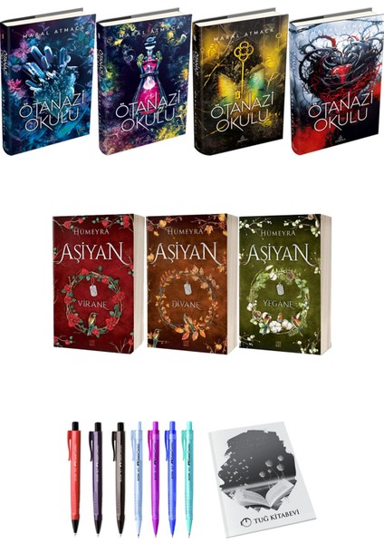 Aşiyan Virane Divane Yegane 3lü Set (Ciltli) ve Ötanazi Okulu 4lü Set (Ciltli) Maral Atmaca