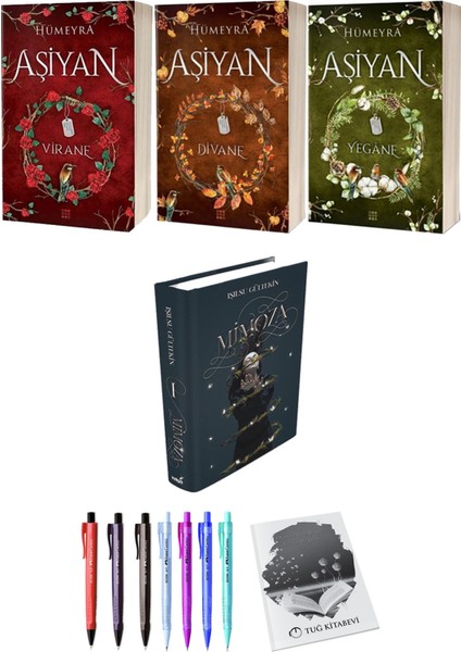 Aşiyan Virane Divane Yegane 3lü Set (Ciltli) ve Mimoza (Ciltli) Işılsu Gültekin