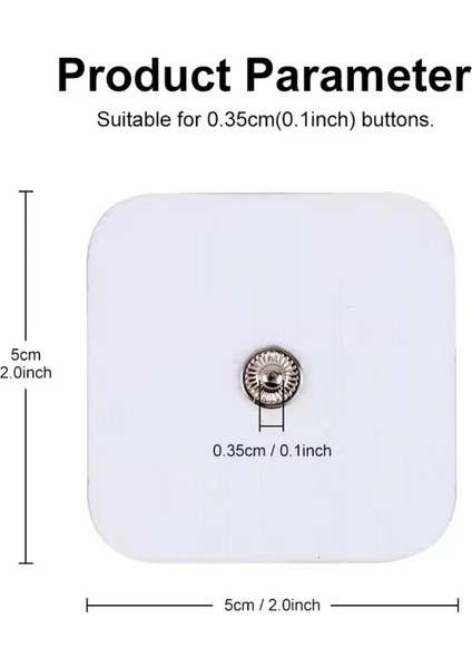 Çıtçıtlı Elektrot Tens Pedi 5x5 Pakette 2 Adet