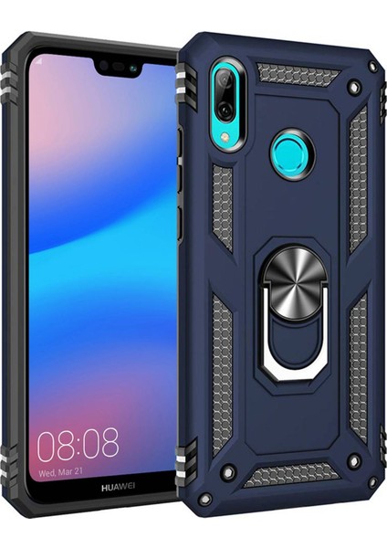 Huawei P20 Lite Yüzüklü Tank Kılıf Lacivert
